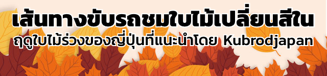 เส้นทางขับรถชมใบไม้เปลี่ยนสีใน ฤดูใบไม้ร่วงของญี่ปุ่นที่แนะนำโดย Kubrodjapan