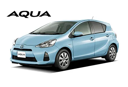 Toyota Aqua ด้านหน้า (TOYOTA Rent a Car)