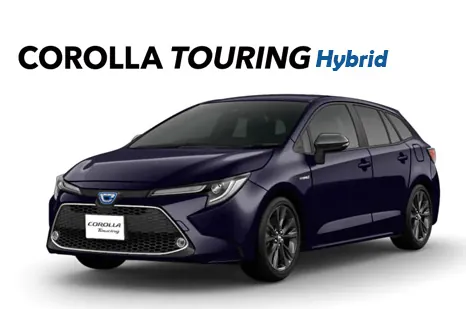 Toyota Corolla Touring ไฮบริด ด้านหน้า (TOYOTA Rent a Car)