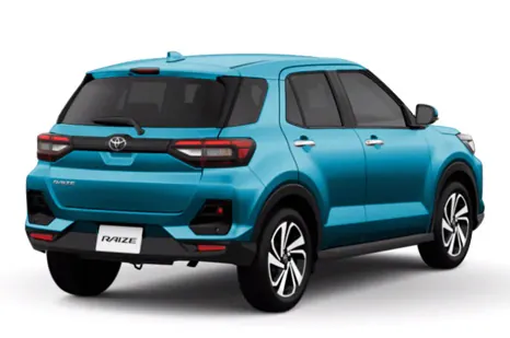 Toyota Raize ด้านหลัง (TOYOTA Rent a Car)