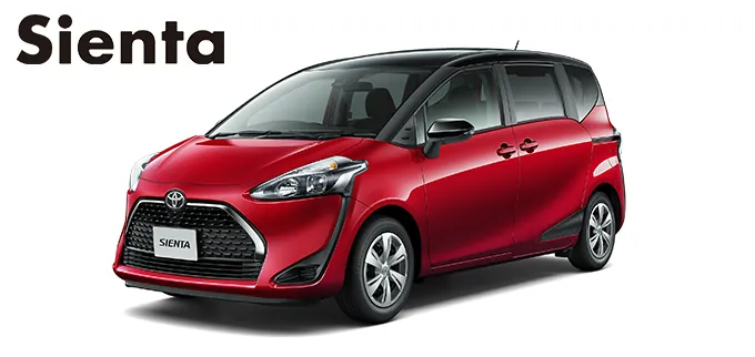 Toyota Sienta ด้านหน้า (TOYOTA Rent a Car)
