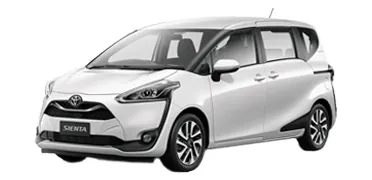 Toyota Sienta ด้านหน้า (TOKKO Rent a car)