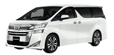 Toyota Vellfire ด้านหน้า (TOKKO Rent a car)